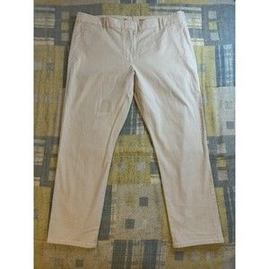 GAP "Khakis" Striped Beige & White Womens Capri Size 14a